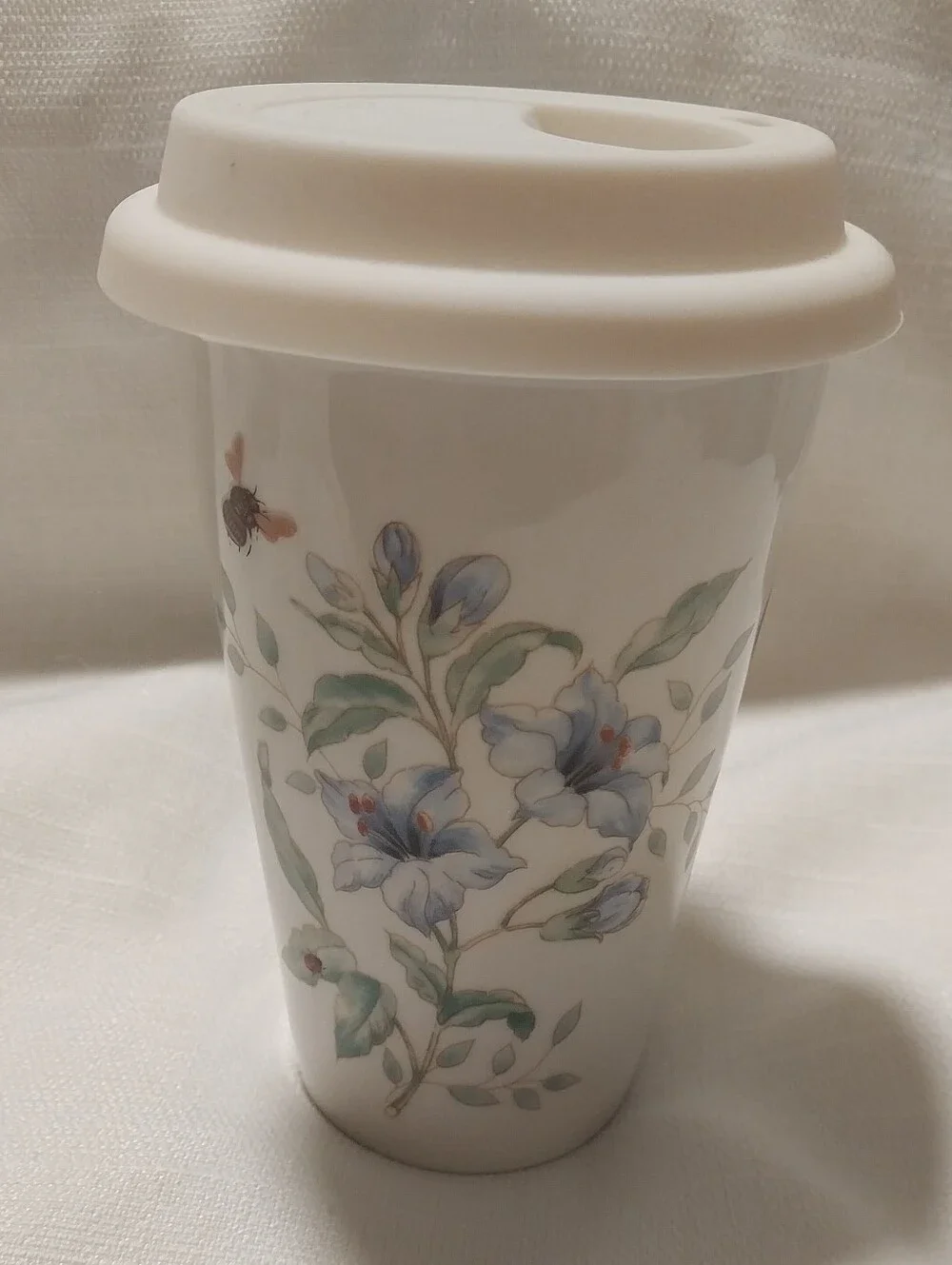 Lenox Butterfly Meadow Porcelain Tumber with Lid